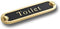 Toilet Brass Bathroom Door Sign. Traditional Style Home Décor Wall Plaque Handmade By The Metal Foundry UK....