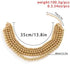COLORFUL BLING Exaggerated Layered Beads Pendant Chunky Gold Chain Chunky Bib Statement Choker Stackable Strand Necklace for Women Hip Hop Jewelry...