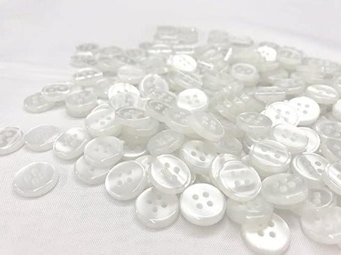 AMORNPHAN 15mm.(5/8") 4 Holes Standard Shirt Transparent Buttons Round Rasin Flatback Sewing Crafts Shirts Cloths DIY and Decoration Bulk Wholesal...