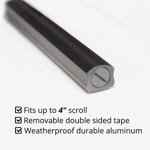 A&S Mezuzot Mezuza Aluminum Waterproof Case Peel & Stick Easy Installation Home Blessing (Black, 7inch)...