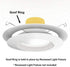 LightLabs Goof Ring Gloss 6 Pack 8.06" Diameter for 6" Cans. Inlcudes Mounting Tape to Fix Drywall Damage for Flush Mount Recessed Down Lights. 6....