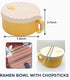 Microwave Speedy Ramen Cooker Bowl with Chopsticks and Lid for College, Travel friendly Ramen Noodles Bowl, Rice Cooker Bowl for Office or WFH Lun...
