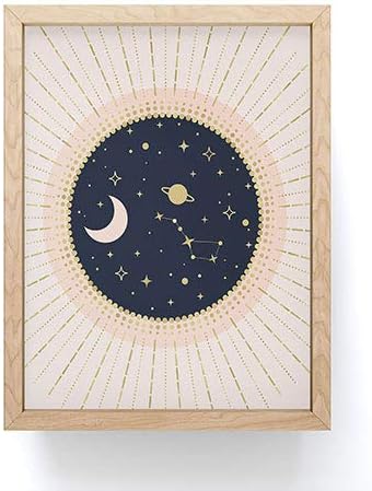 Society6 Emanuela Carratoni Love in Space Mini Art Print, Maple Frame...