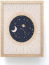 Society6 Emanuela Carratoni Love in Space Mini Art Print, Maple Frame...