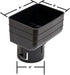 K-TEC downspout drainage adapters-variations (3"x4"x3", Black)...