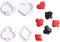 4Pcs/Set Poker Playing Bridge Plastic Cookie Cutter Playing Card Fondant Cutter (Spade, Club, Diamond, and Heart)...