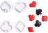 4Pcs/Set Poker Playing Bridge Plastic Cookie Cutter Playing Card Fondant Cutter (Spade, Club, Diamond, and Heart)...