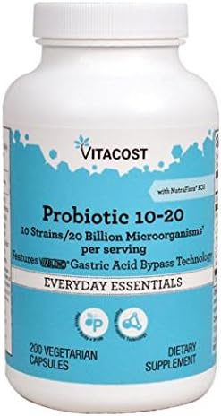 Vitacost Probiotic 10-20 - 20 Billion CFU** - 200 Vegetarian Capsules...