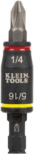 Klein Tools 32767 Impact Driver, SAE 3-in-1 Impact Socket and Bit Holder, Flip Socket with 1/4-Inch and 5/16-Inch Hex Drivers, 5-Inch Length...