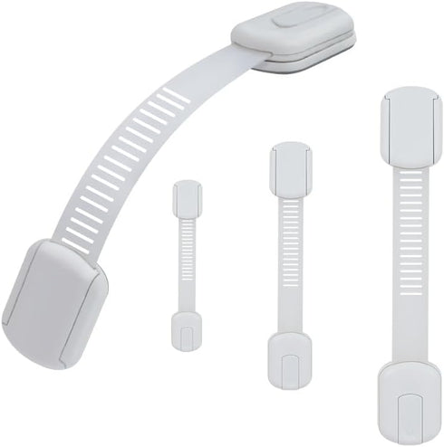 Child Proof Cabinet Locks - Cabinet Locks Baby Proofing with 3M Adhesives for Refrigerator, Oven, Cupboards, Toilet Seat - Adjustable,Easy Install...