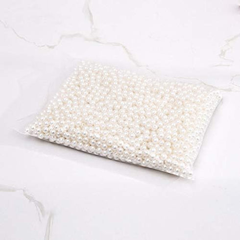 Sooyee Art Faux Pearls 1700-Pcs Loose Beads no Hole 1.1 Lbs (8mm,Ivory) for Vase Fillers, Table Scatter, Wedding, Birthday Party Home Decoration...