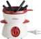 Trudeau Chocolate 7 Piece Fondue Set, 5.8 x 5.7 x 6 inches, Red White (05217017)...