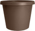 The HC Companies 6 Inch Round Prima Planter - Small Plastic Plant Pot with Rolled Rim for Indoor Outdoor Plants Flowers Herbs, Chocolate...