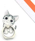 4Pcs Phone Ring Holder Stand, Cute Dogs Cats Butterfly Animal 360 Rotation Finger Ring Grip Kickstand Mount for Cellphones and Tablets (Cats Ring)...