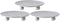 Scwhousi Silver Iron Plate Candle Holder, Decorative Iron Pillar Candle Holder, Set of 3,Candle Stand for Wax Candles...