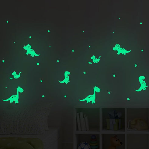 Glow in The Dark Stickers,2 Pack Dinosaur Stickers Decor for Boys Kids Bedroom,Wall Stickers for Living Room Decorations...
