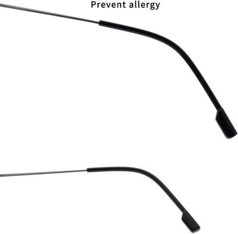 Fuisetaea Rimless Frame Bifocal Reading Glasses Flexible Titanium Alloy +1.50 Lightweight Readers Bifocal Glasses...