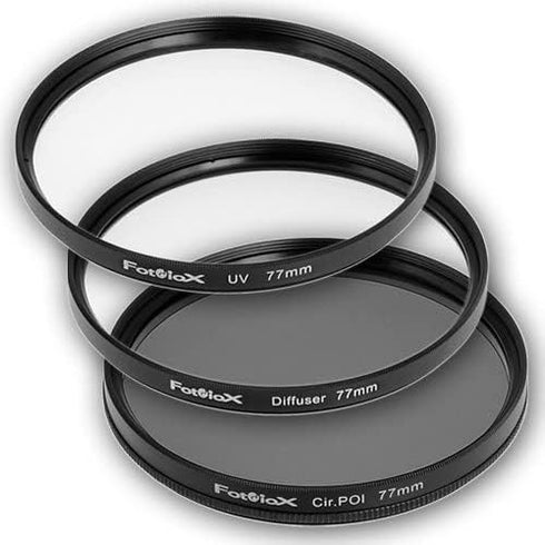 Fotodiox Filter Kit, UV, Circular Polarizer, Soft Diffuser, 77mm for Canon, Nikon, Sony, Olympus, Pentax, Panasonic Camera Lenses....