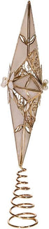 Kurt Adler 8-Point Star Treetop, 12-Inch, Gold Capiz...