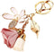 Flower Keychain Rhinestone Tassel Leaf Key Ring Women Wallet Bag Pendant Charms Girl heart flower tassel keychain car keychain female metal bag pe...