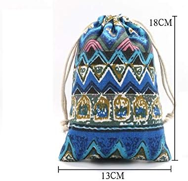 Burlaps Bags with Drawstrings- Jewelry Pounches Sacks Fabric Linen Packing Storage Gift Bag for Wedding Party Shower Christmas Birthday Thanksgivi...