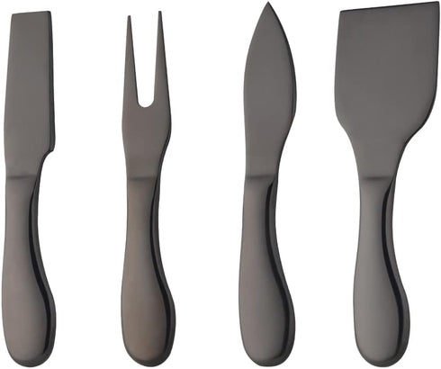 4 Pieces Cheese Knives Set, Premium Stainless Steel Cheese Slicer Cheese Cutter Perfect for Parties Wedding Christmas Birthday - Matte Black...