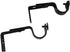 Adjustable Curtain Rod Brackets, Black, Set of 2...