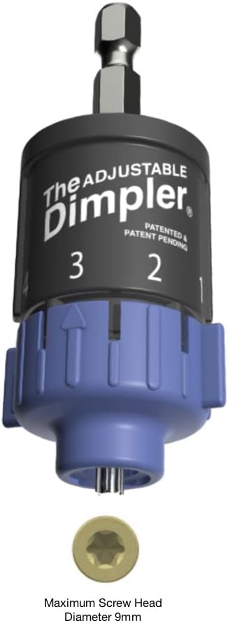 Adjustable DIMPLER ® Drywall Bit - Perfect for Converting Electric and Impact Drills into a Drywall and Deck Screw Gun holds the screw with a Powe...