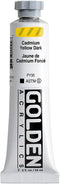 Heavy Body Acrylics by GOLDEN, Cadmium Yellow Dark, 2 fl. oz. Tube, Professional Acrylic Paint, Opaque...