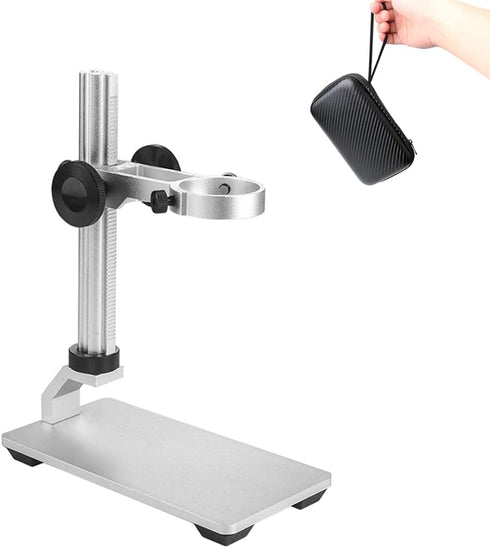 Aluminum Alloy Microscope Stand Holder for USB Digital Microscope, Cainda Stable Metal Stand Bracket with Portable Carrying Case, Support Adjusted...