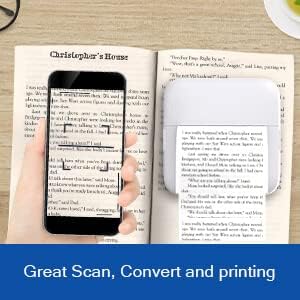 QYCHHJ Mini Printer Portable, Inkless Photo Printer Bluetooth Thermal Sticker Maker Machine with 10 Rolls Paper for Smartphone, iPhone Label Print...