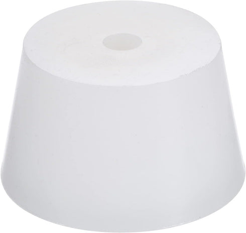 MECCANIXITY Silicone Rubber Tapered Plug 44mm to 55mm with Hole White for Powder Coating, Painting, Anodizing, Plating, Sandblasting, Laboratory U...
