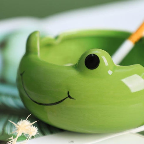 123Arts Ceramic Frog Ashtray Animal Ashtray Flowerpot Home Decor...