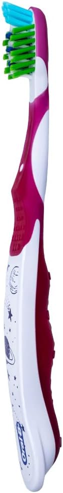 Oral-B Pro-Health Junior CrossAction Galaxy Toothbrush, Ages 6+, Soft - Pack of 4...