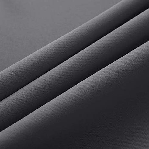 Aquazolax Blackout French Door Curtains - 72 Inch Rod Pocket Curtain for Closet Without Doors Thermal Insulated Front Door Curtains for Glass Wind...