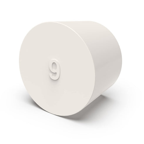 Solid Rubber Stoppers, (5 Pack) 9# White Tapered Lab Seal Rubber Stopper...