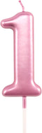 1st Birthday Candle First Year Pink Happy Birthday Number One Candles for Cake Topper Decoration for Party Kids Adults Numeral 1 10 100 11 21 16 1...