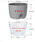 Self Watering Planters for Indoor Plants, 4 Pack 4.1 Inch African Violet Pots, Modern Decorative Flower Pots with Transparent Water Reservoir, Per...