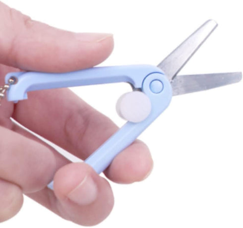 Folding Scissors, 2 Pcs Kids Scissors Portable Scissors Paper Cutting Scissors Safety Scissors for Scrapbooking Art DIY Craft Students Teaching Fa...