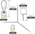 100 Pcs Swivel Snap Hook and Key Rings with Chain and Jump Rings for Keychain Lanyard DIY Jewelry Crafts Accessories(50 Pcs Lanyard Snap Hooks+50 ...
