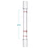 stonylab Glass 14/20 Straight Laboratory Adapter, Borosilicate Glass 30 mm Between Two 14/20 Ground Inner Standard Taper Joints for Laboratory Lab...
