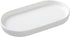 White Round Soap Dispenser Tray - 8'' Ceramic Vanity Tray for Bathroom Decorative, Jewelry Ring Dish, Comestic Holder, Kitchen Sink Countertop Org...