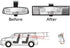 iJDMTOY Universal Fit JDM 300mm 12-Inch Wide Curve Clip On Rearview Mirror Compatible With Car SUV Van Truck, etc...