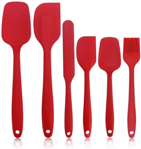 Spatula Kitchen Utensils - 6 Pieces Silicone Spatula Set Heat Resistant, Cooking Utensils Food Grade Rubber Spatulas for Nonstick Cookware Kitchen...