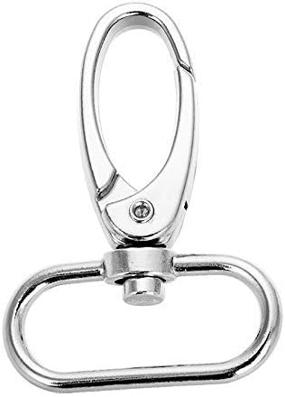 1-inch Silver Curved Lobster Clasps Swivel Trigger Clips Snap (Pack of 20)...