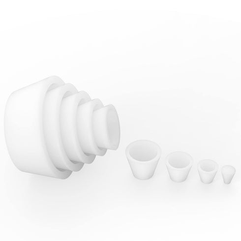 stonylab Silicone Filter Adapter Cones, 9-Pack Durable Tapered Collar Rubber Stopper Buchner Funnel Flask Cones Adapter Set, Wear Resistance Smoot...