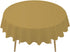 Gold Plastic Tablecloths 2 Pack Disposable Table Covers 84 Inch Circle Bridal Shower Party Tablecovers PEVA Vinyl Table Cloths for BBQ Picnic Birt...