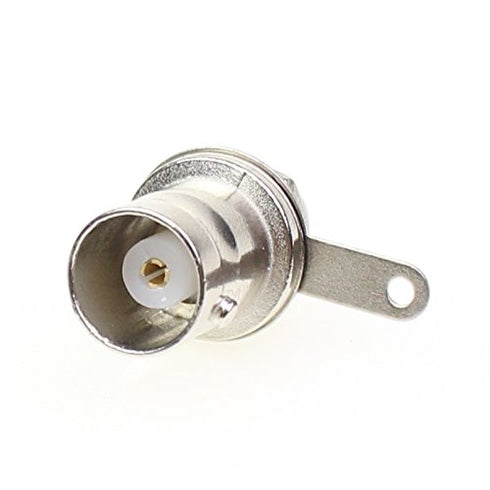 BNC Female Nut Bulkhead Panel Connector 20-Pack Solder Jack Adapters for Monitor Equipment RG58 RG59 RG6 RF Coaxial Cable Welding Machine...