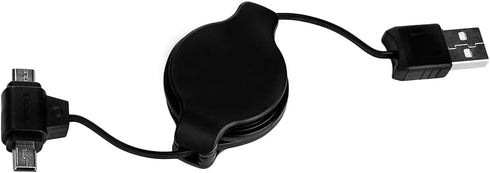 SumacLife 3.2-Feet (0.97M) Retractable USB 3.0 to Dual Tip Micro and Mini USB Charge and Sync Cable...