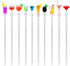 Cocktail Mixing Spoon, Cup Acrylic Mixer Bar puddler Swizzle stick Sticks 10 pcs...